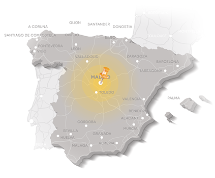 Novanor en Madrid, mapa